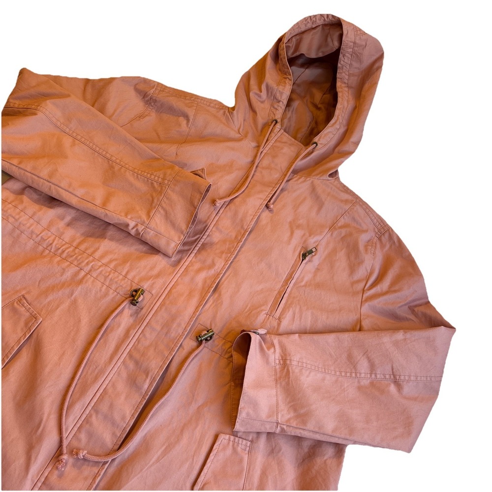 Design by Olivia Hooded Lined Utility Jacket Dusty Rose Women's 2XL